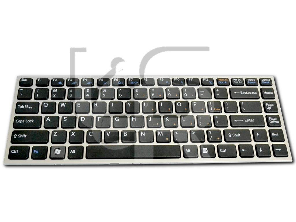 Loreso Compatible Laptop Keyboard Replacement for Sony VAIO VPC-Y1 VPC-Y2 9J.N0U82.K0U 95007464 148768711 148768561 148768661 9J.N0U82.M0R 9J.N0U82.K0R NSK-S8M0R VPCY1 VPCY2 Black/Silver Frame