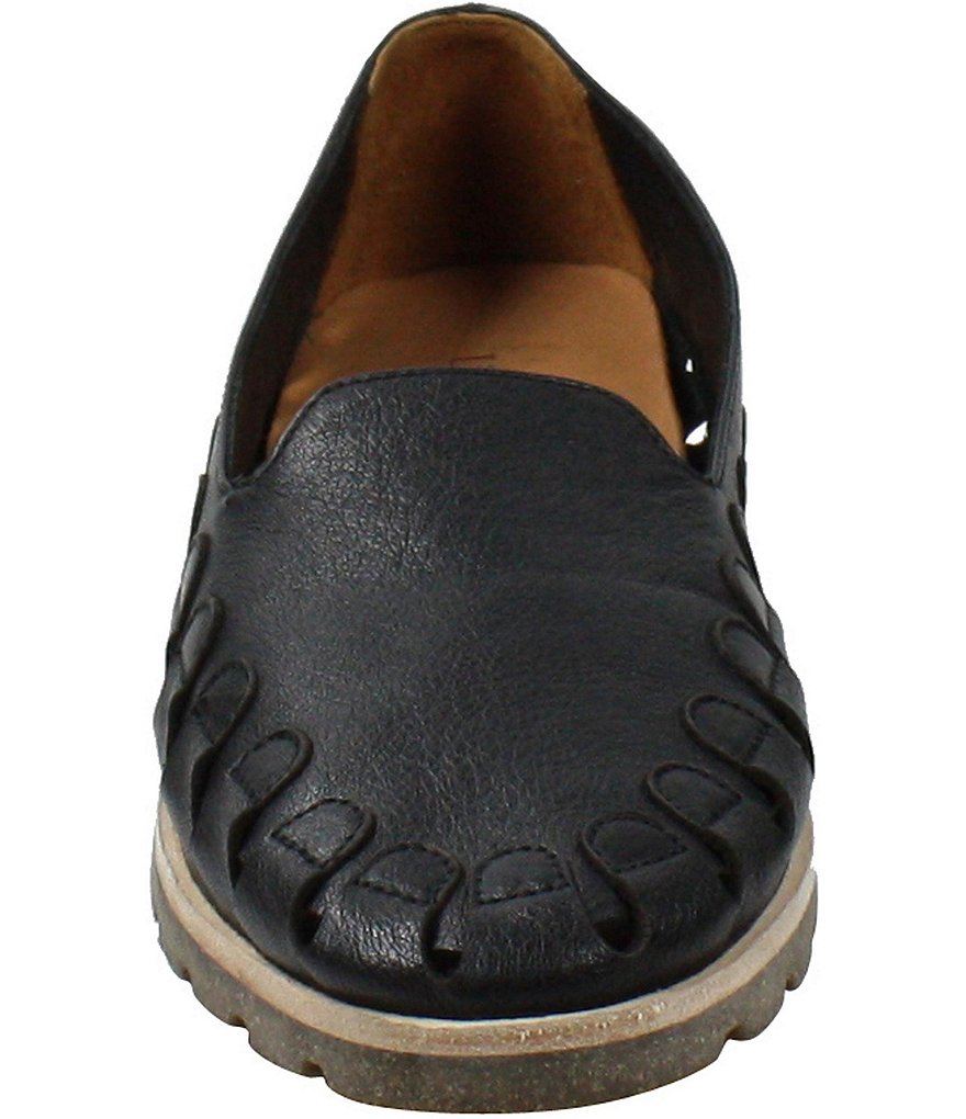 L'Amour Des Pieds Xanthia Leather Cut Out Venetian Slip Ons