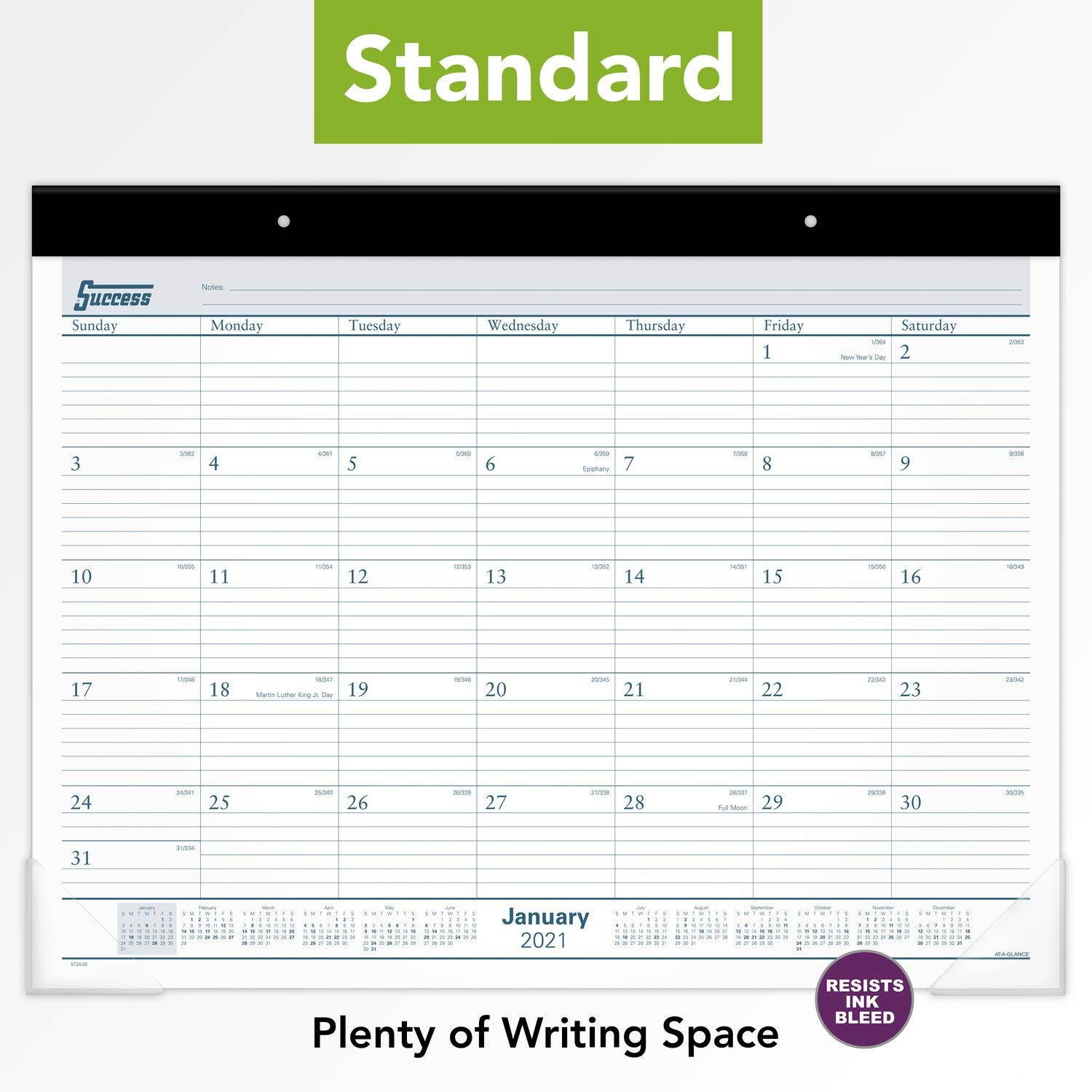 2021 Desk Calendar by AT-A-GLANCE, Monthly Desk Pad, 21-3/4" x 17", Standard (ST240021)