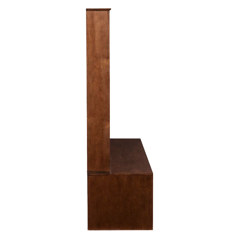 Jengu Storage Entryway Unit Chrome Mirror Brown - Aiden Lane