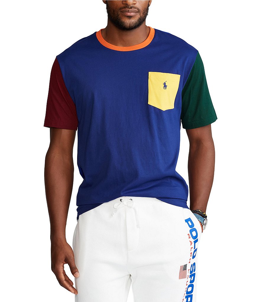 Polo Ralph Lauren Big & Tall Color Block Pocket Short-Sleeve Tee