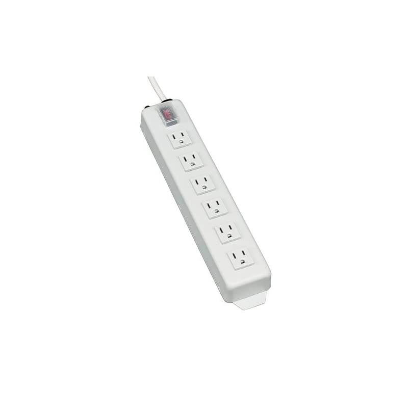 6 Outlet Home Office Power Strip 15ft Cord with 515P Plug TLM615NCGray