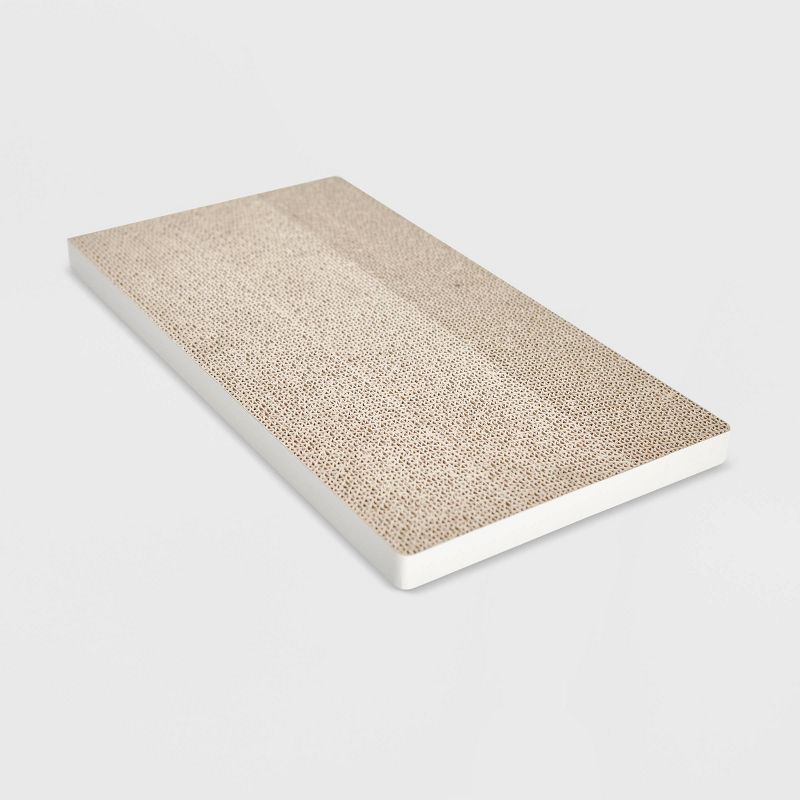 Way Basics Eco Simple Cat Scratcher Scratching Pad - White