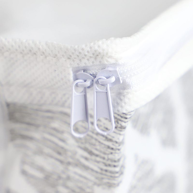 Home Basics Arabesque Non-Woven Blanket Bag with See-through Window, White