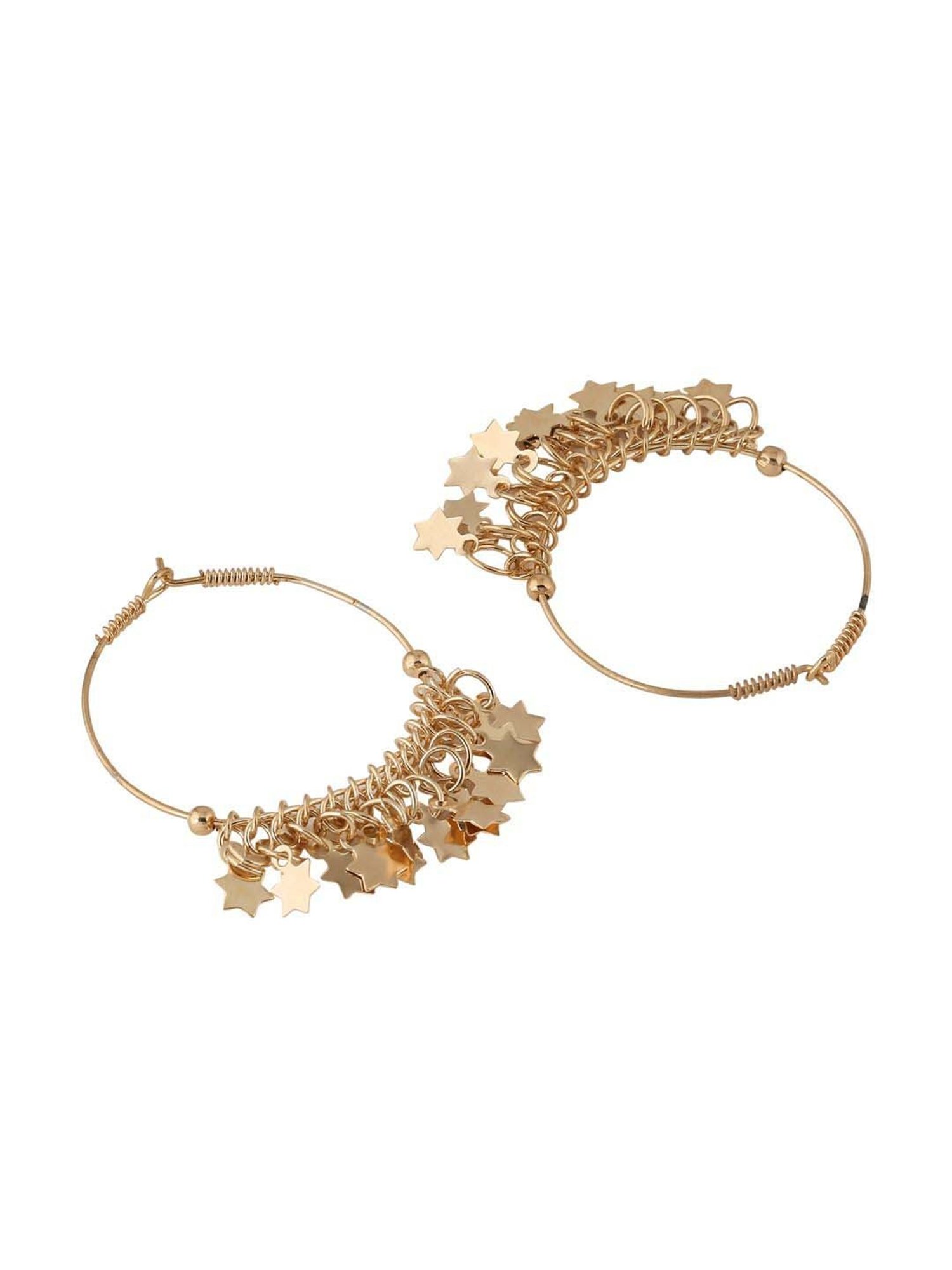 NVR Gold Plated Hoop Earrings for Women