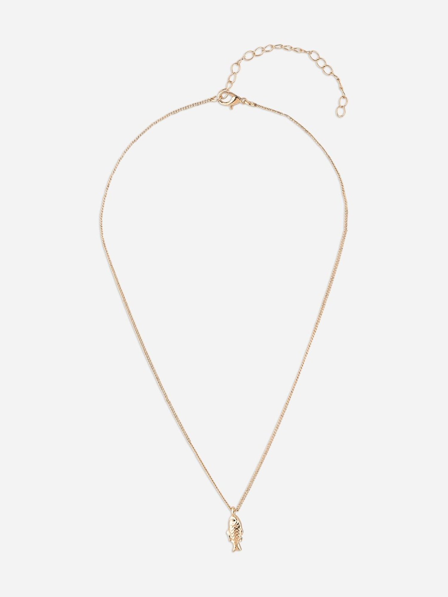 Toniq Gold-Plated Fish Charm Necklace