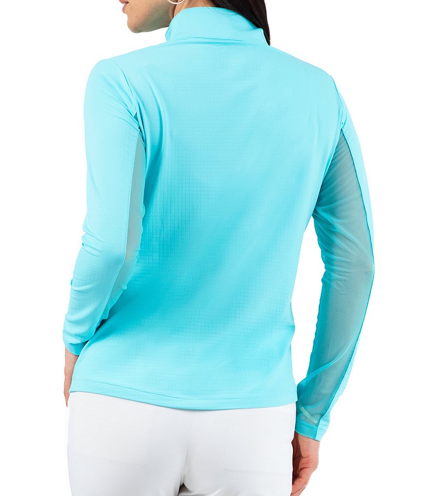 IBKUL Solid Long Sleeve Mock Neck Top