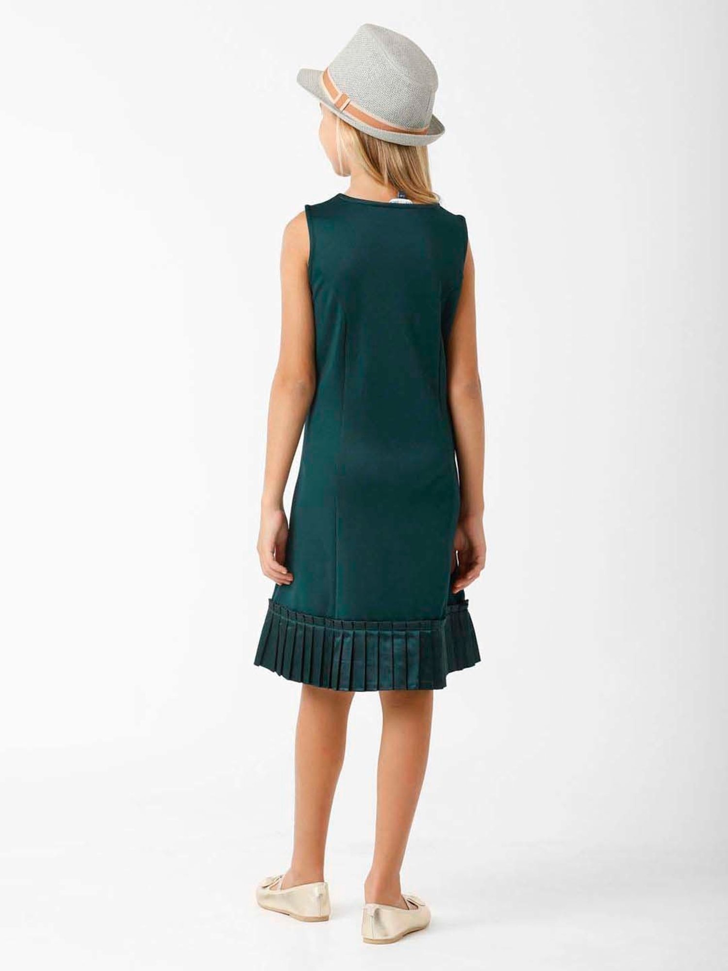 Kate & Oscar Kids Teal Blue Applique Dress