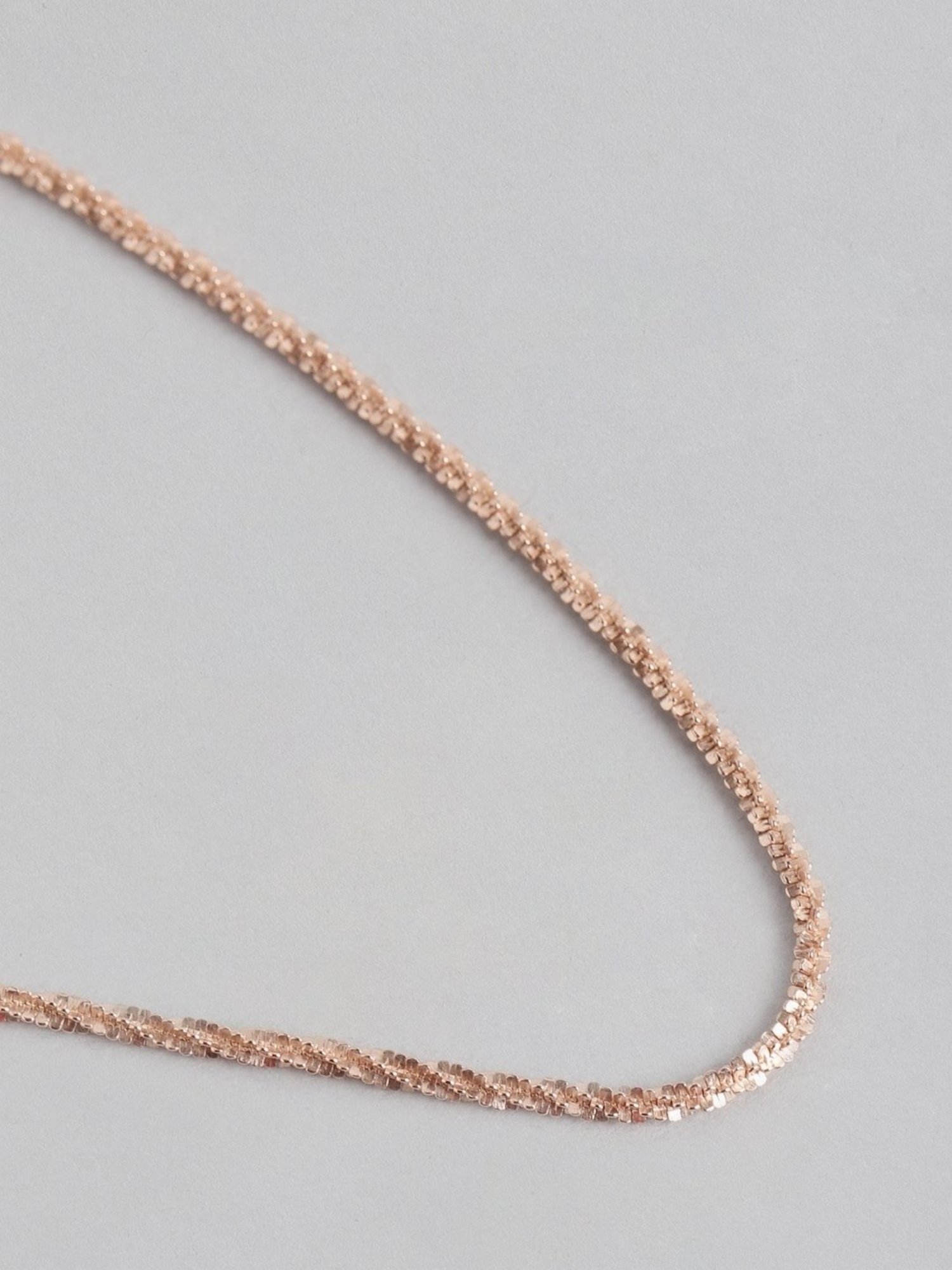 Zavya Adorable Rose Gold-Plated 92.5 Sterling Silver Chain