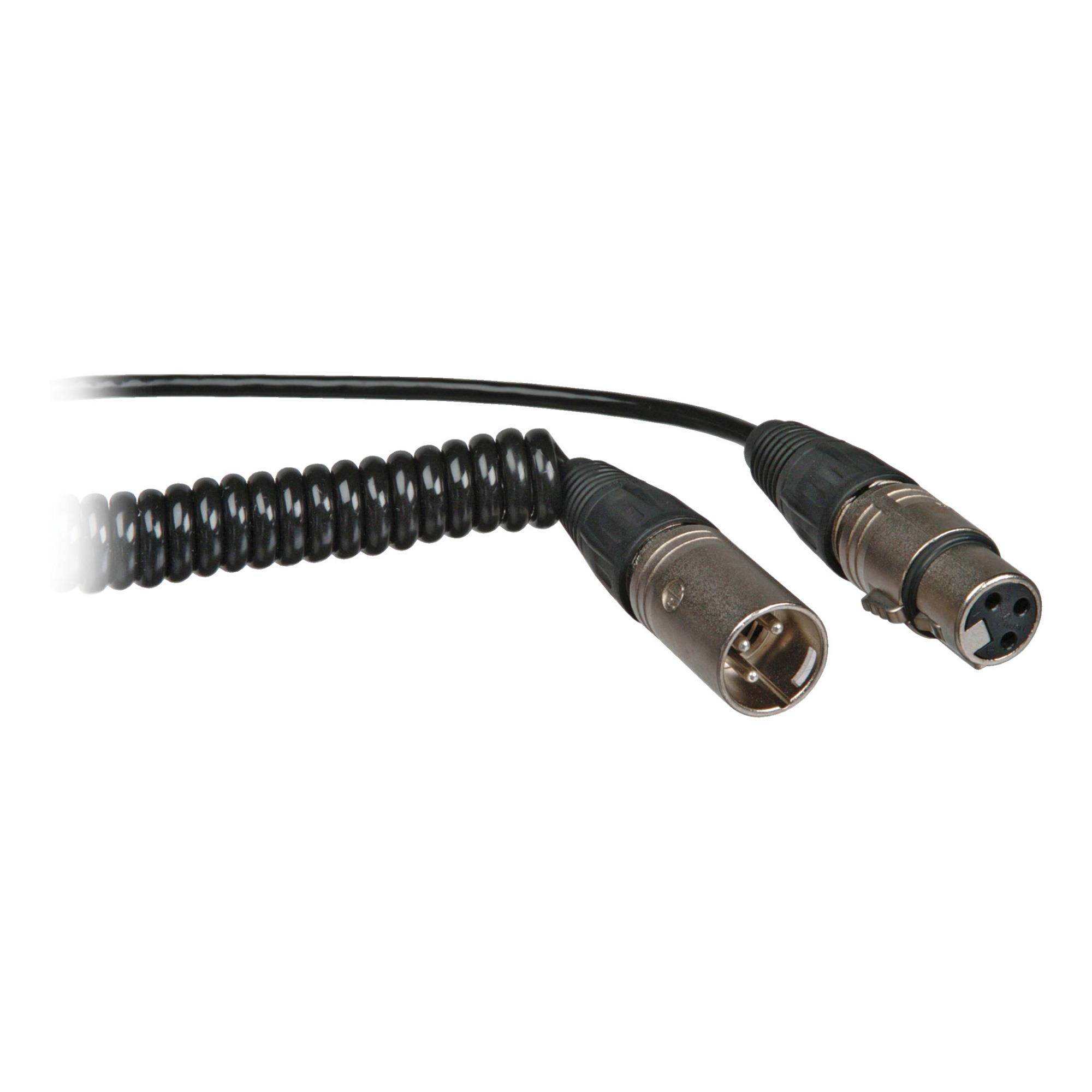 K-Tek K4NK 4in Coiled Microphone Cable Neutrik Male