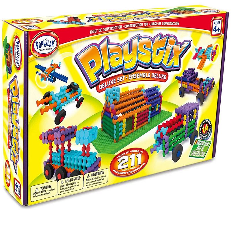 Popular Playthings Playstix Deluxe Building Set 211 Pcs