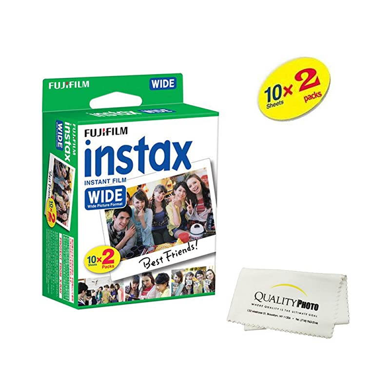 instax Wide Instant Film 2 Pack 20 Exposures for use with  instax Wide 300 200 and 210 cameras