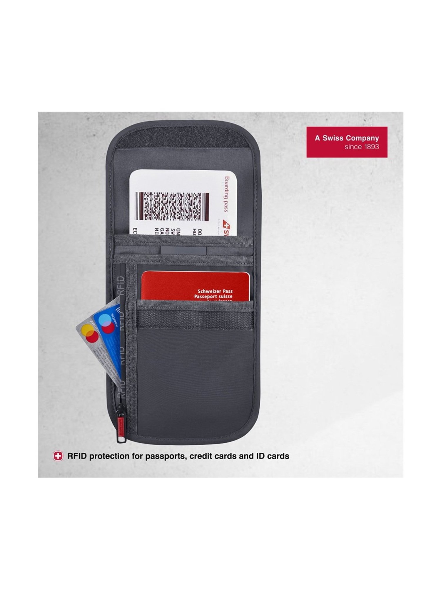 Wenger Grey Solid Small Mobile Pouch