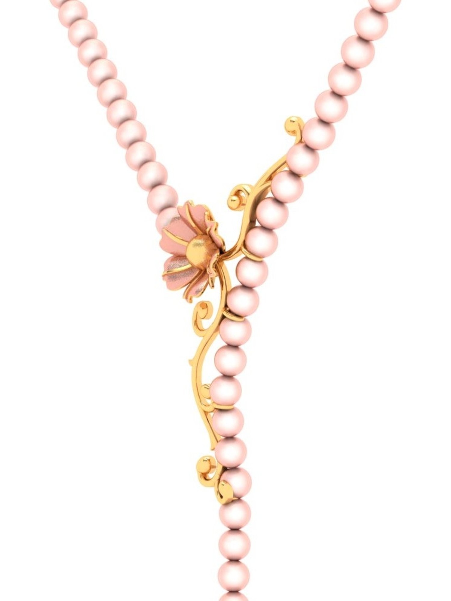 P.C. Chandra Jewellers 14k Yellow Gold Floral Design Necklace