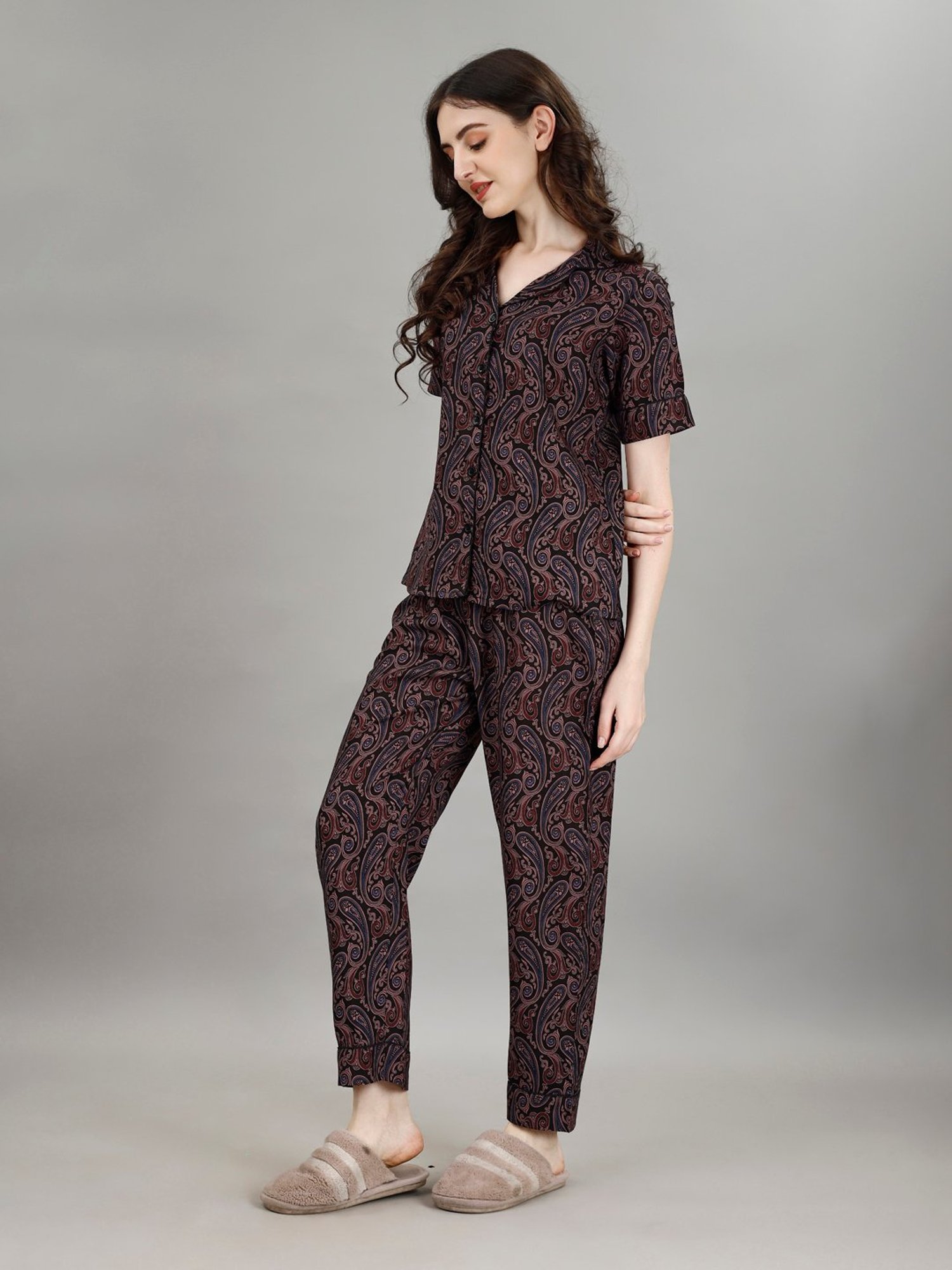 Smarty Pants Grey Printed Shirt With Pyjamas