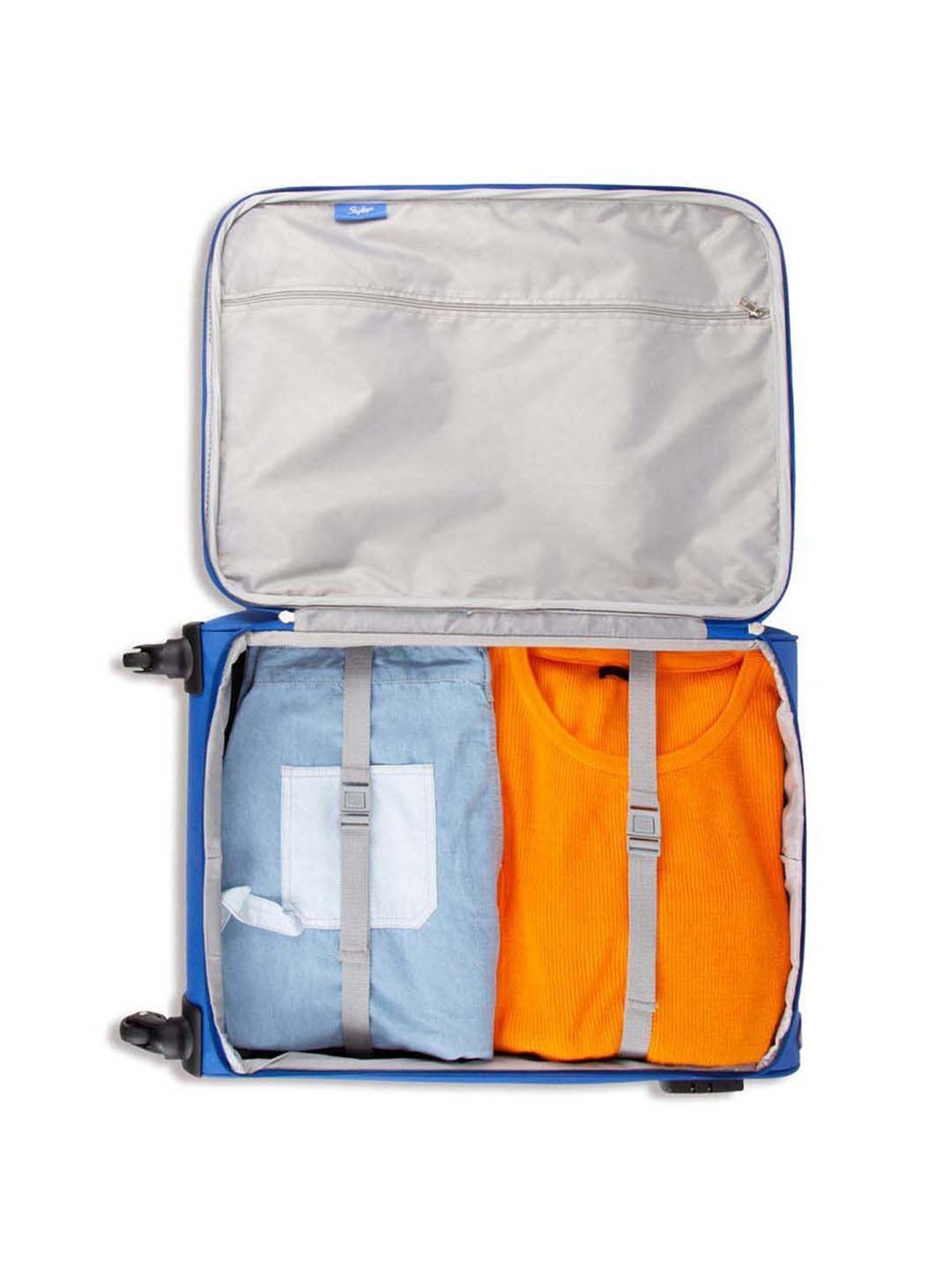 Skybags Rhumba Blue Solid Soft Medium Trolley Bag - 43 cm