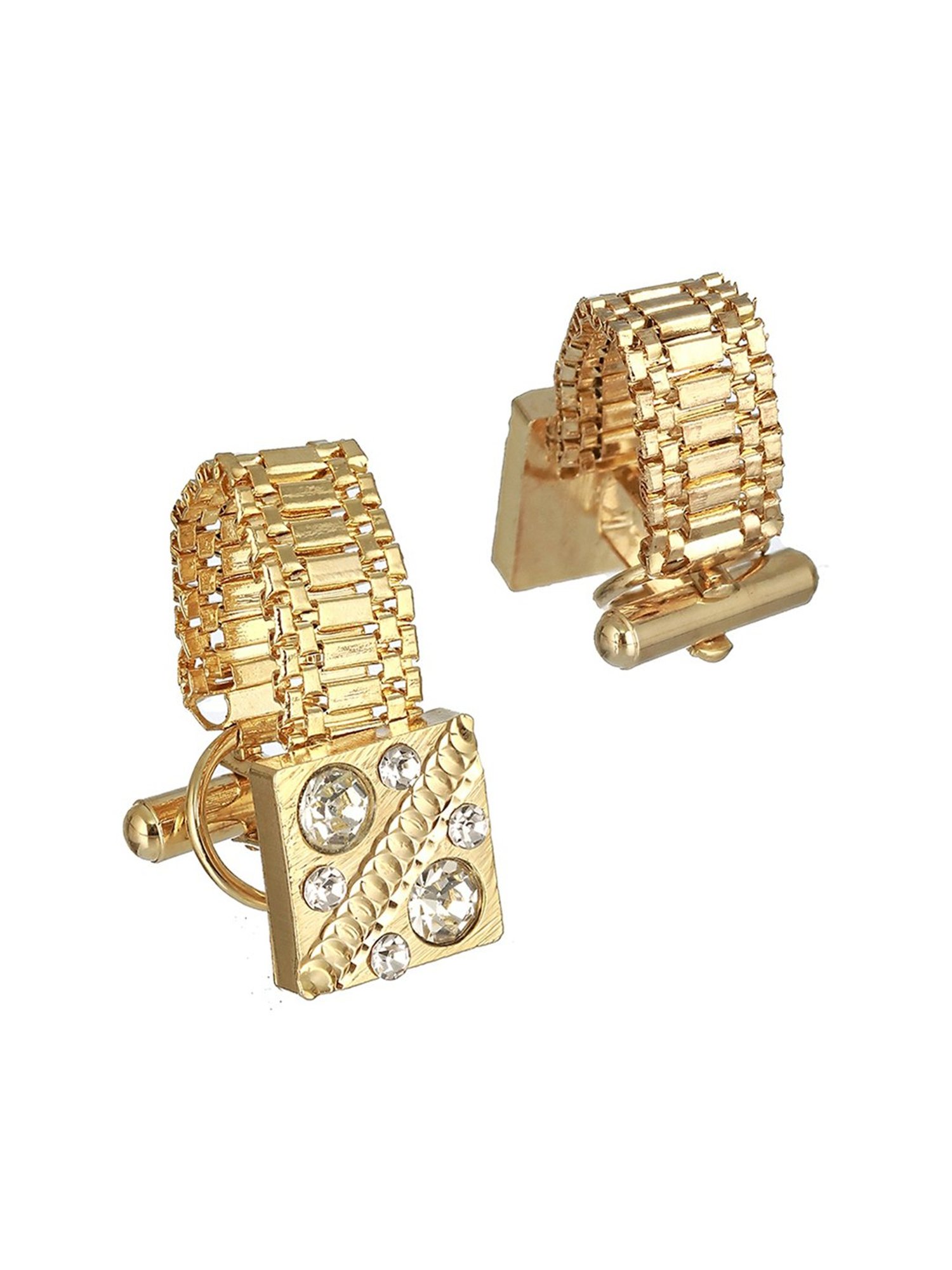 Bold by Priyaasi Halo Circle Golden Cufflinks for Men