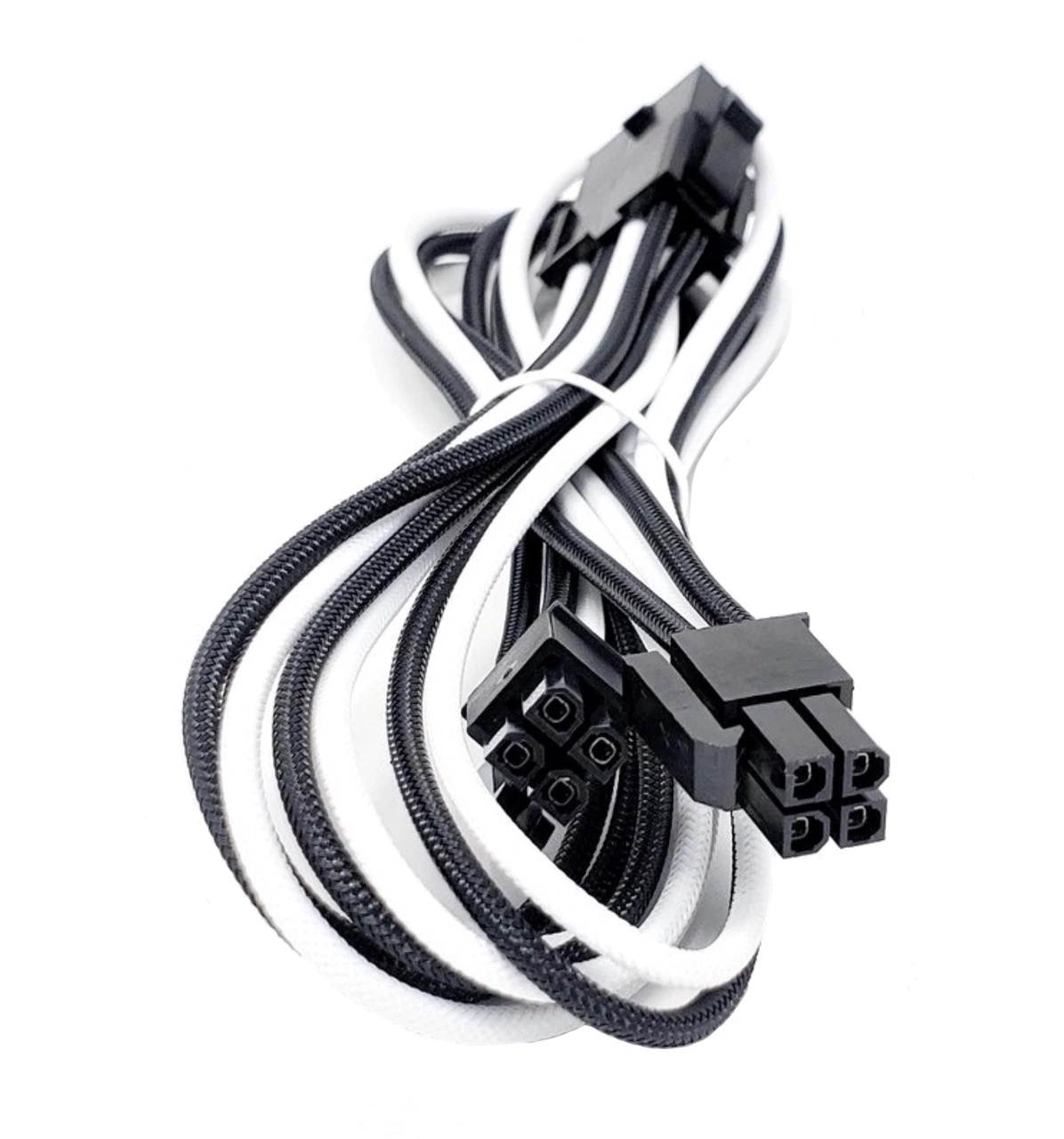 Micro Connectors Premium Sleeved PSU Cable Extension Kit (White/Black)