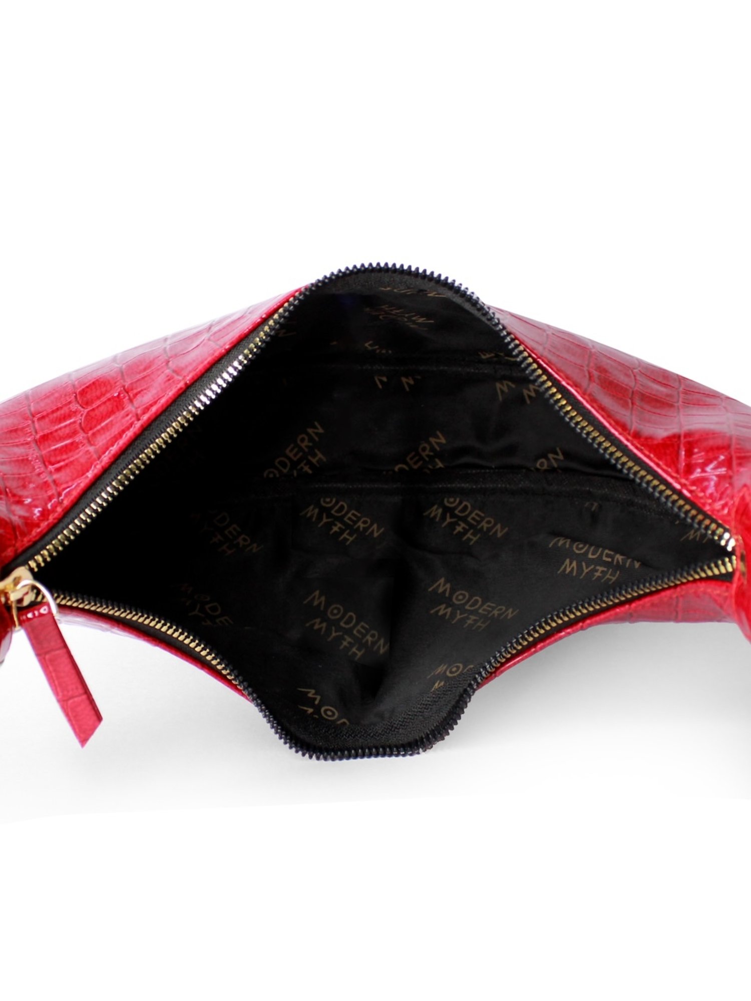 Modern Myth Red Textured Medium Hobo Bag
