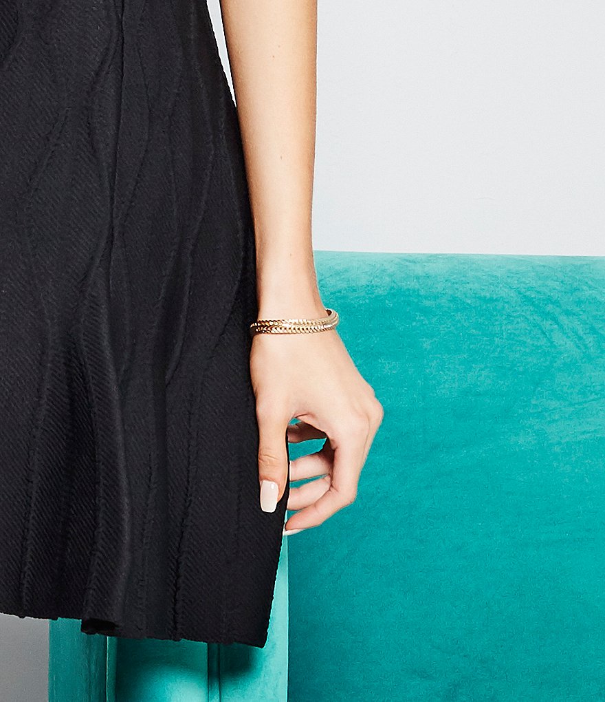 Anne Klein Gold Flex Chain Bracelet