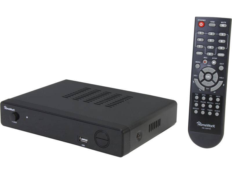 Mediasonic HomeWorX ATSC Digital Converter Box with TV Recording, Media Player, and TV Tuner Function (HW-150PVR)