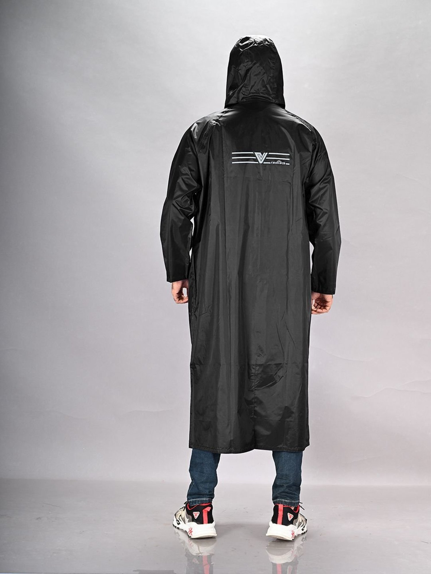 Lux Venus Black Regular Fit Rainwear Jacket