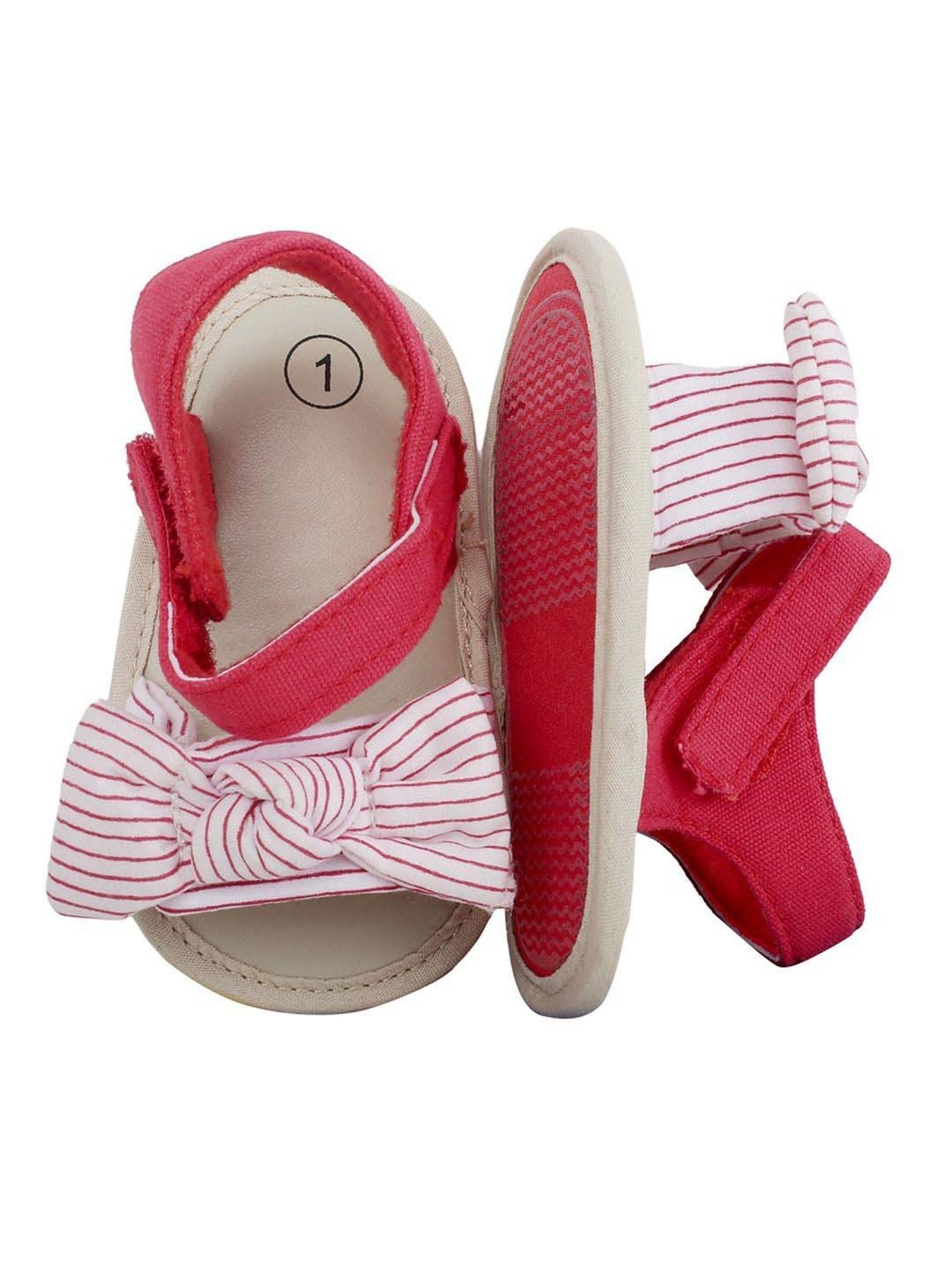 Baby Moo Kids Red & Pink Casual Sandals