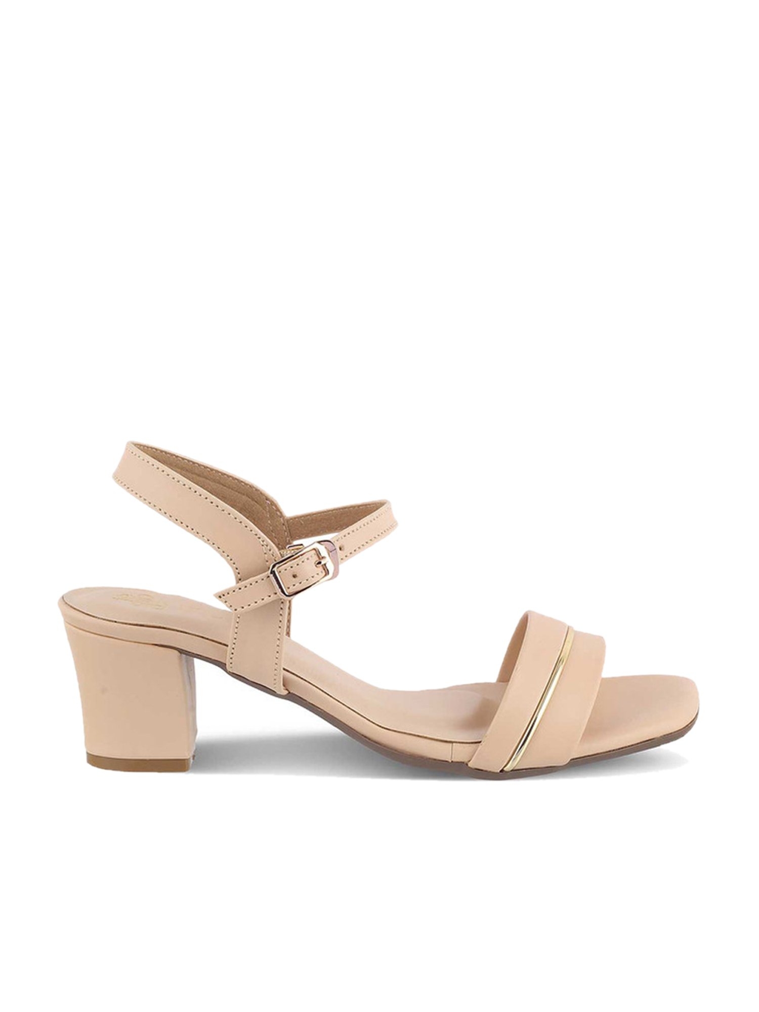 Tresmode Women's Beige Ankle Strap Sandals