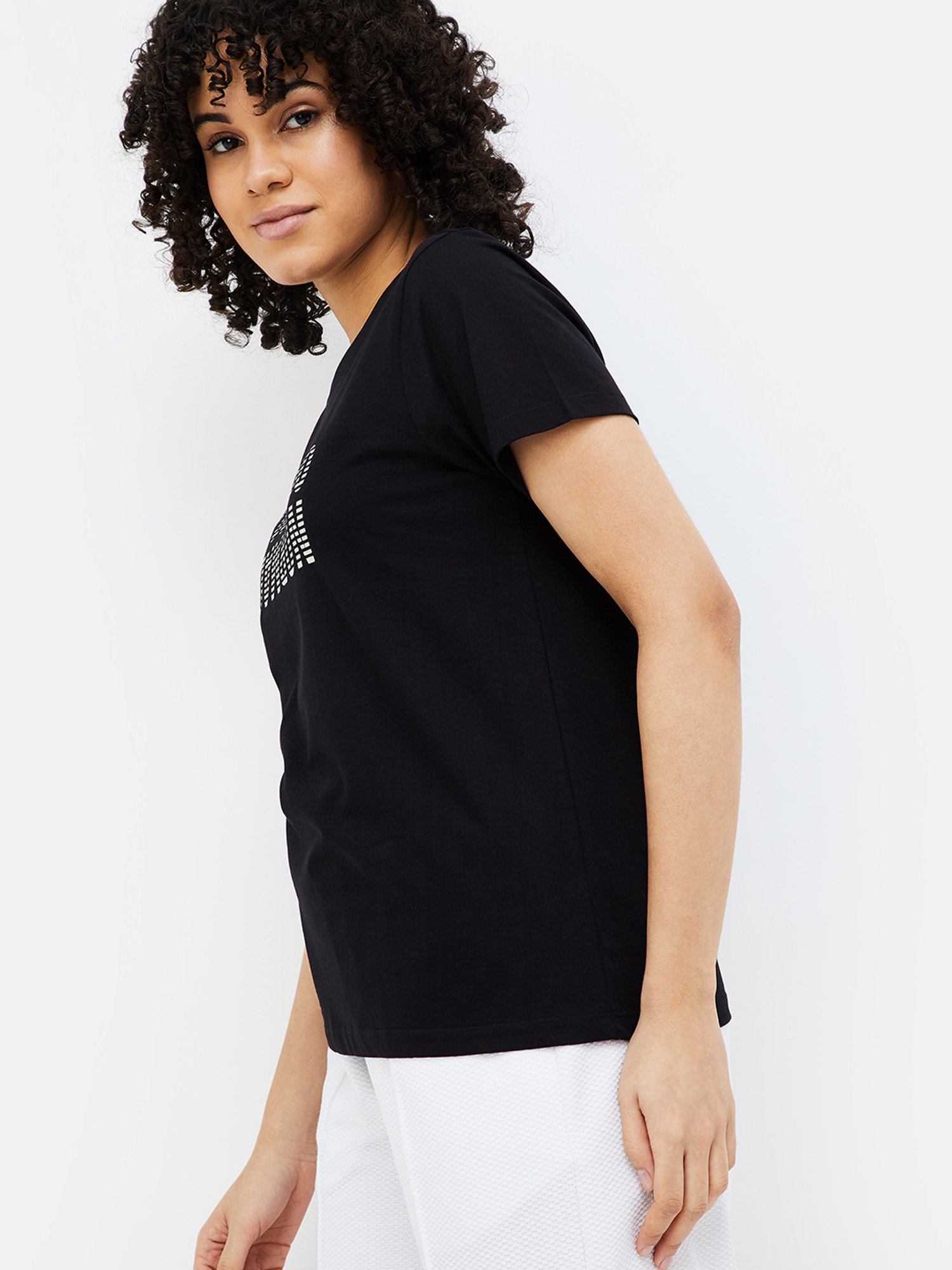 Ginger by Lifestyle Black Graphic Print T-Shirt