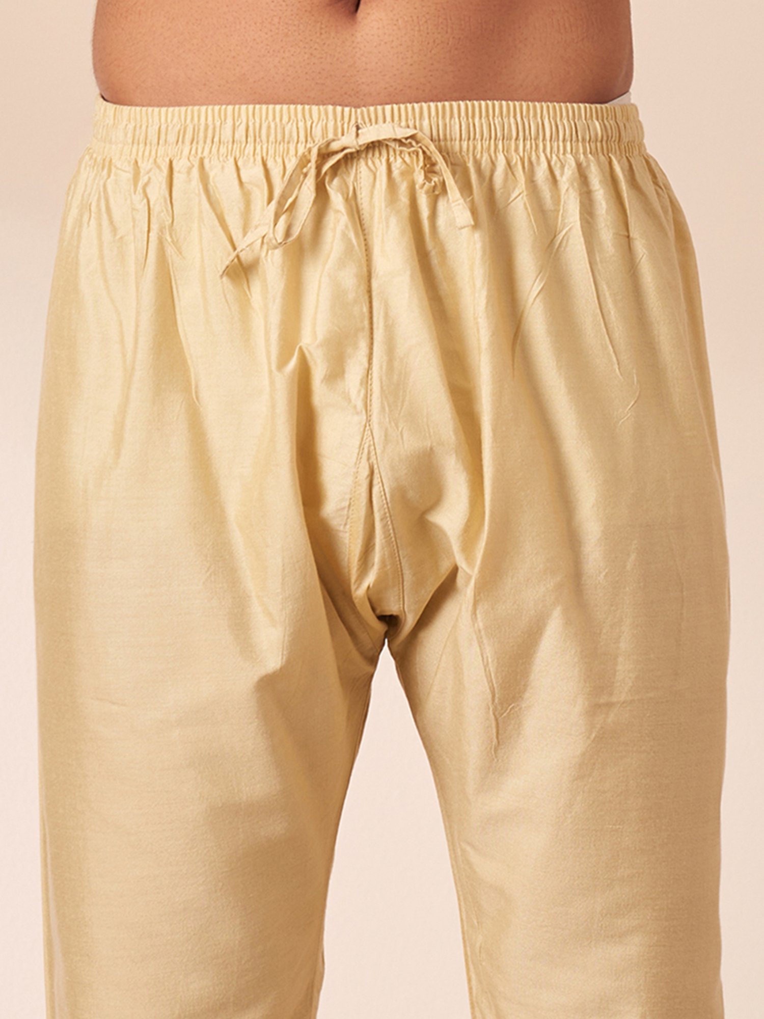 Manyavar Light Green & Gold Regular Fit Self Design Kurta & Pyjamas Set