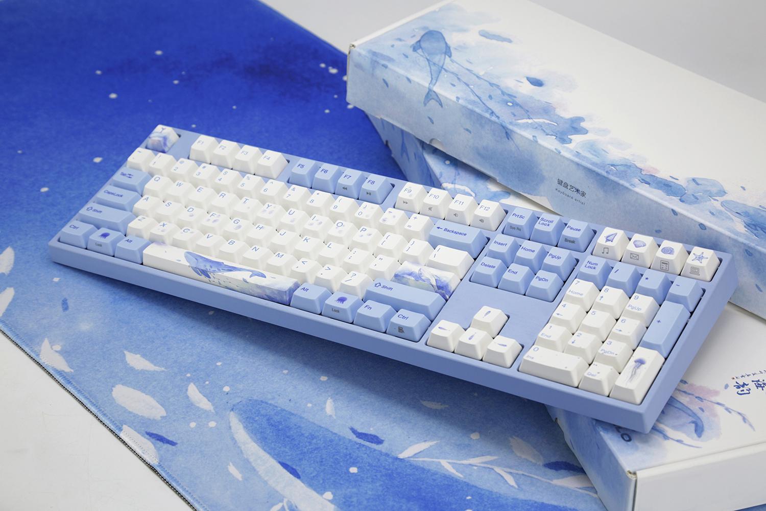 2, 60% Wired/Wireless Mechanical Keyboard (Kailh Box Brown Switch/White Case) - Full Keys Programmable - True RGB Backlit - Tap Arrow Keys - Double Shot PBT Keycaps - NKRO - 1900mAh Battery