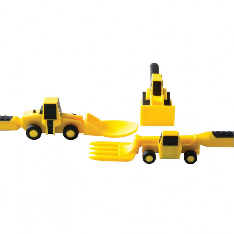 Constructive Eating Plastic Construction Utensils - Spoon, Fork and Knife
