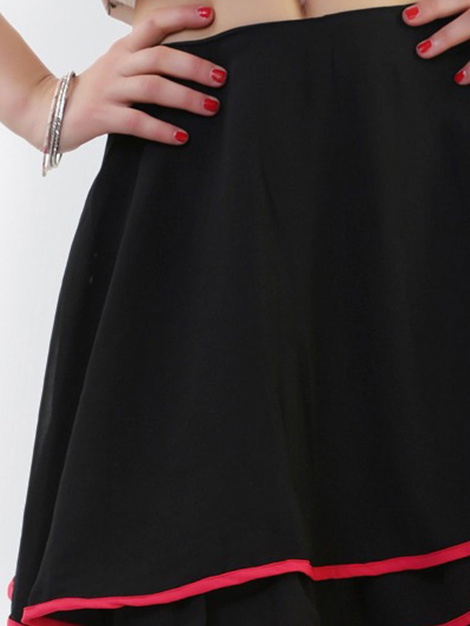 Belle Fille Black Above Knee Skirt