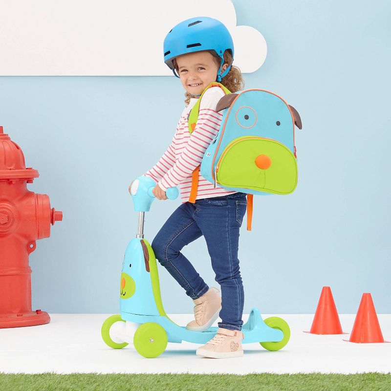 Skip Hop Kids' 3-in-1 Ride On Scooter and Wagon Toy - Dog