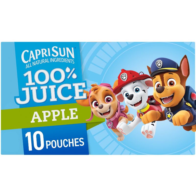 Capri Sun 100% Apple Juice Paw Patrol - 10pk/6 fl oz Pouches