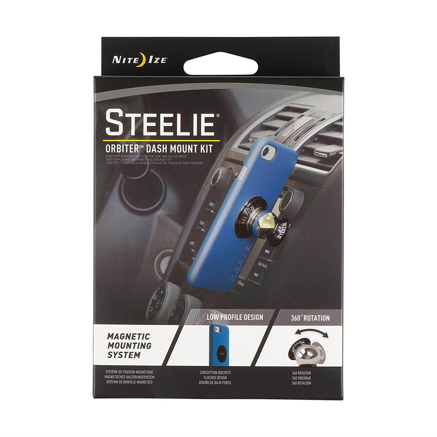 Nite Ize Steelie Orbiter Dash Kit - Low Profile Magnetic Car Dash Mount for Smartphones