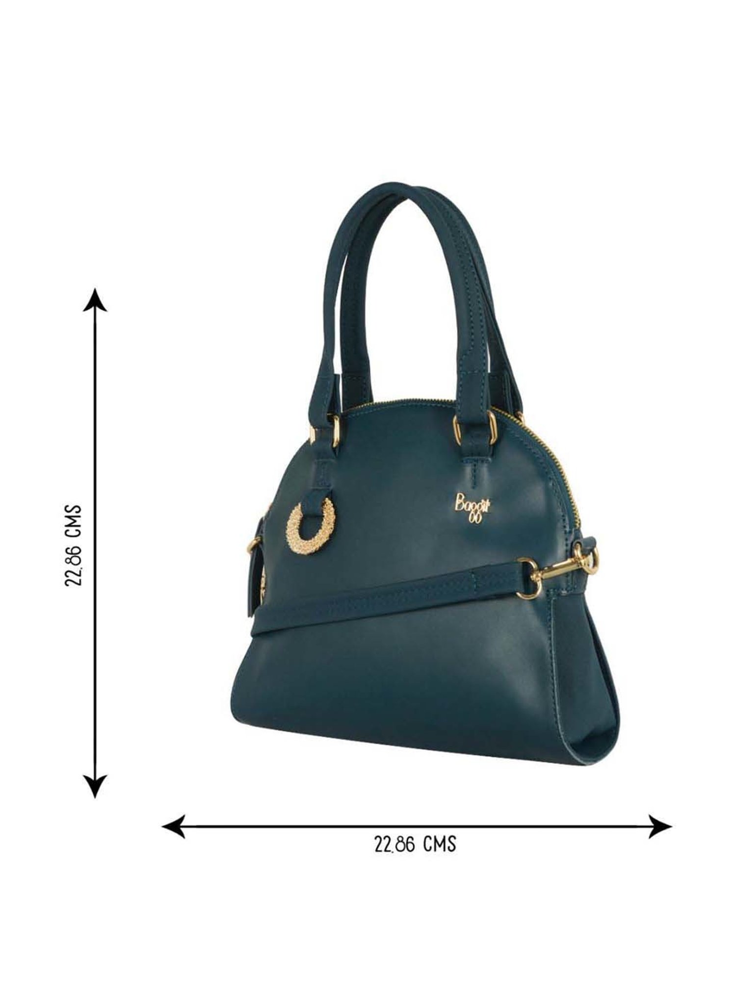 Baggit Green Solid Medium Handbag