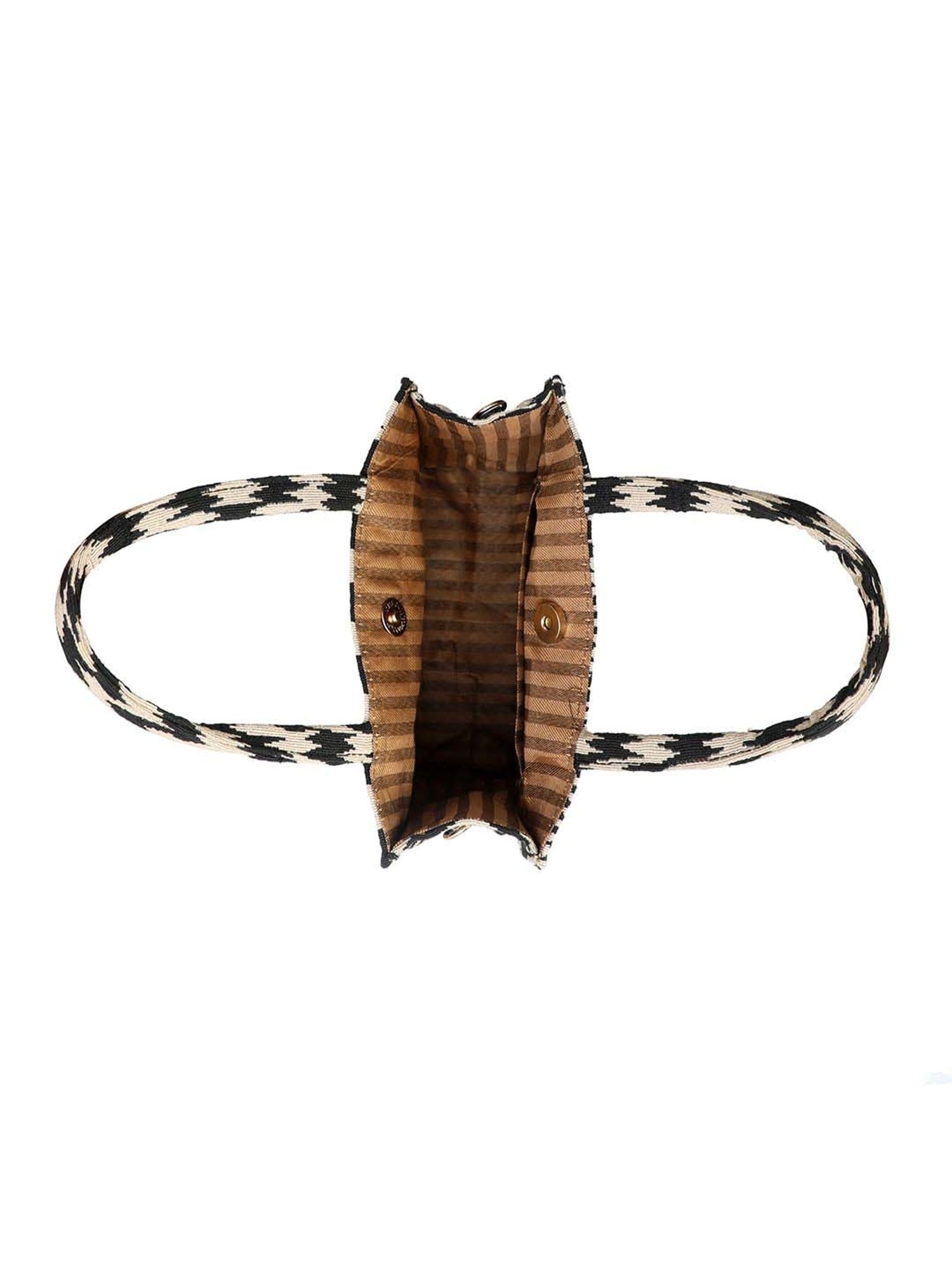 NR by Nidhi Rathi Black Textured Medium Handbag