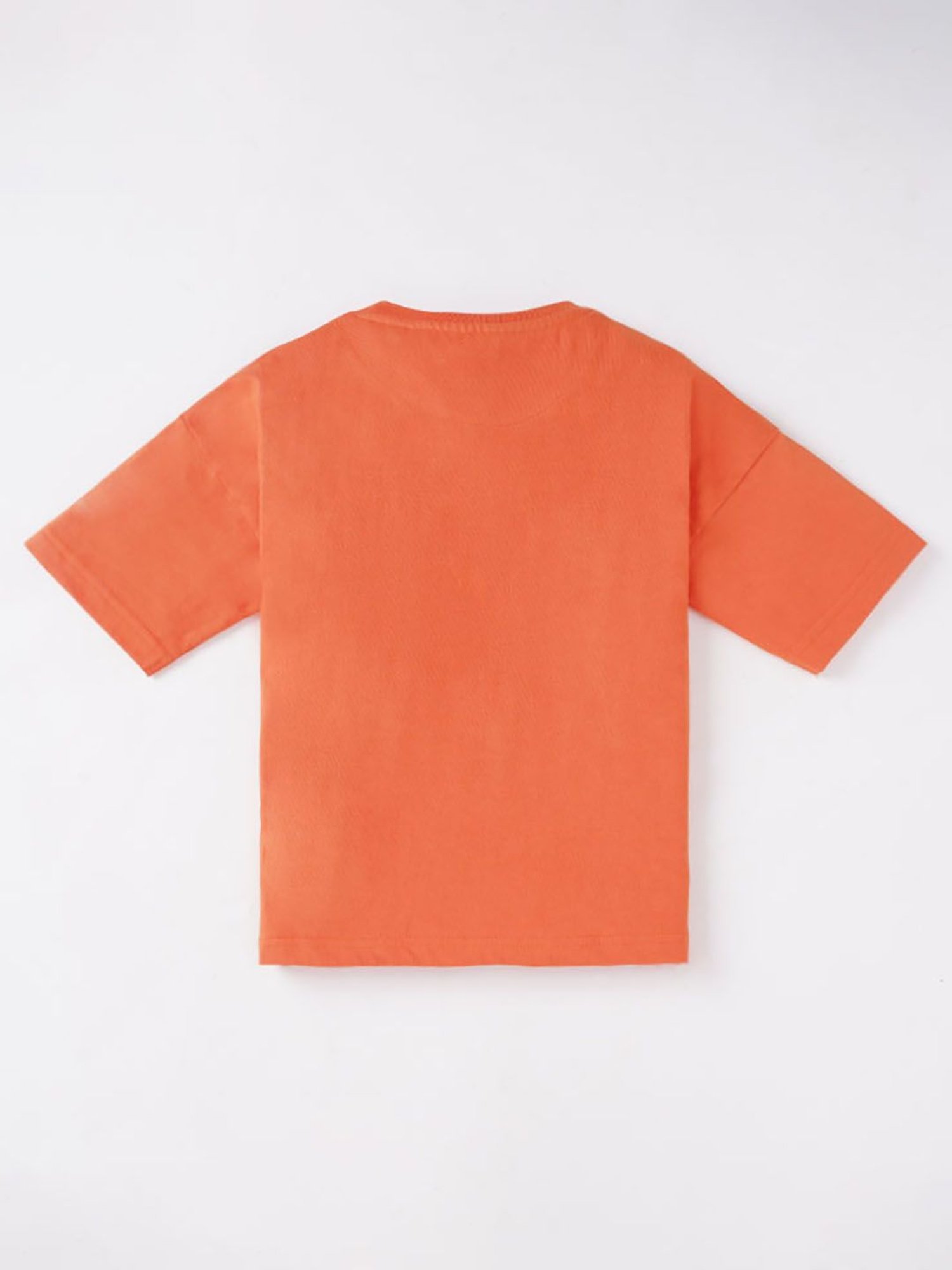 Ed-a-Mamma Kids Orange Solid  T-Shirt
