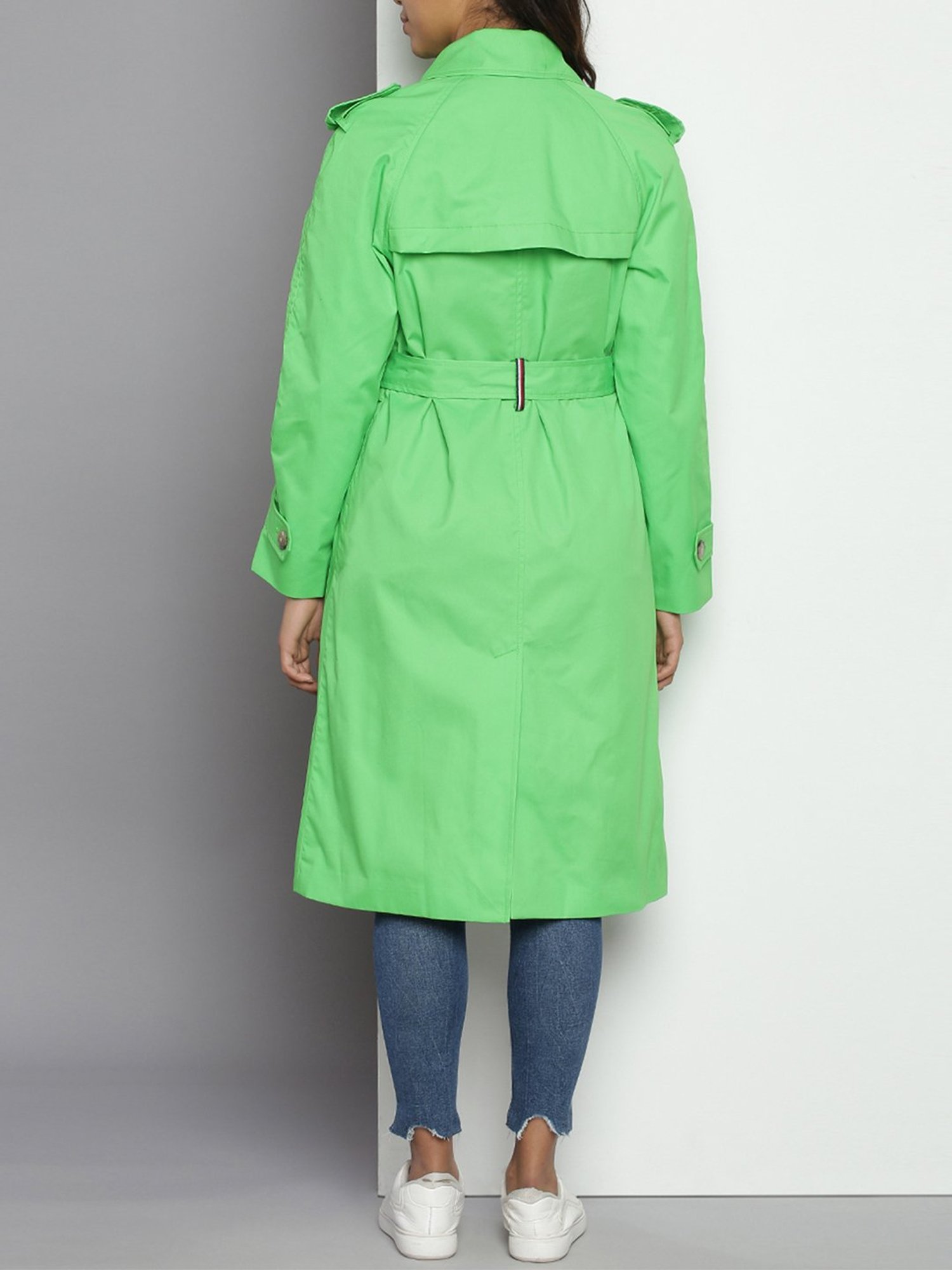 Tommy Hilfiger Spring Lime Regular Fit Trench Coat
