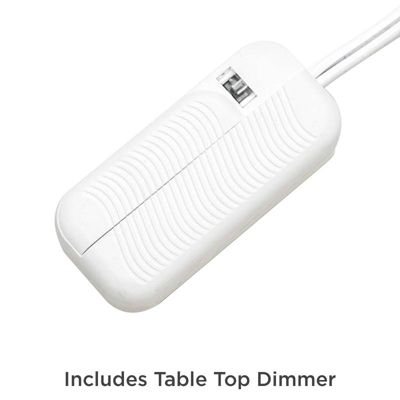 Regency Hill Ewan Ivory Ceramic Lamps Set of 2 with Table Top Dimmers