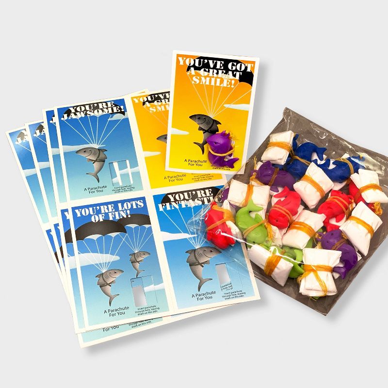 Mello Smello 16ct Parachuting Sharks with Valentines