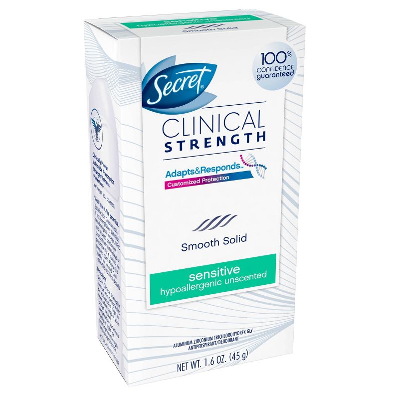 Secret Clinical Strength Sensitive Unscented Soft Solid Antiperspirant & Deodorant - 1.6oz