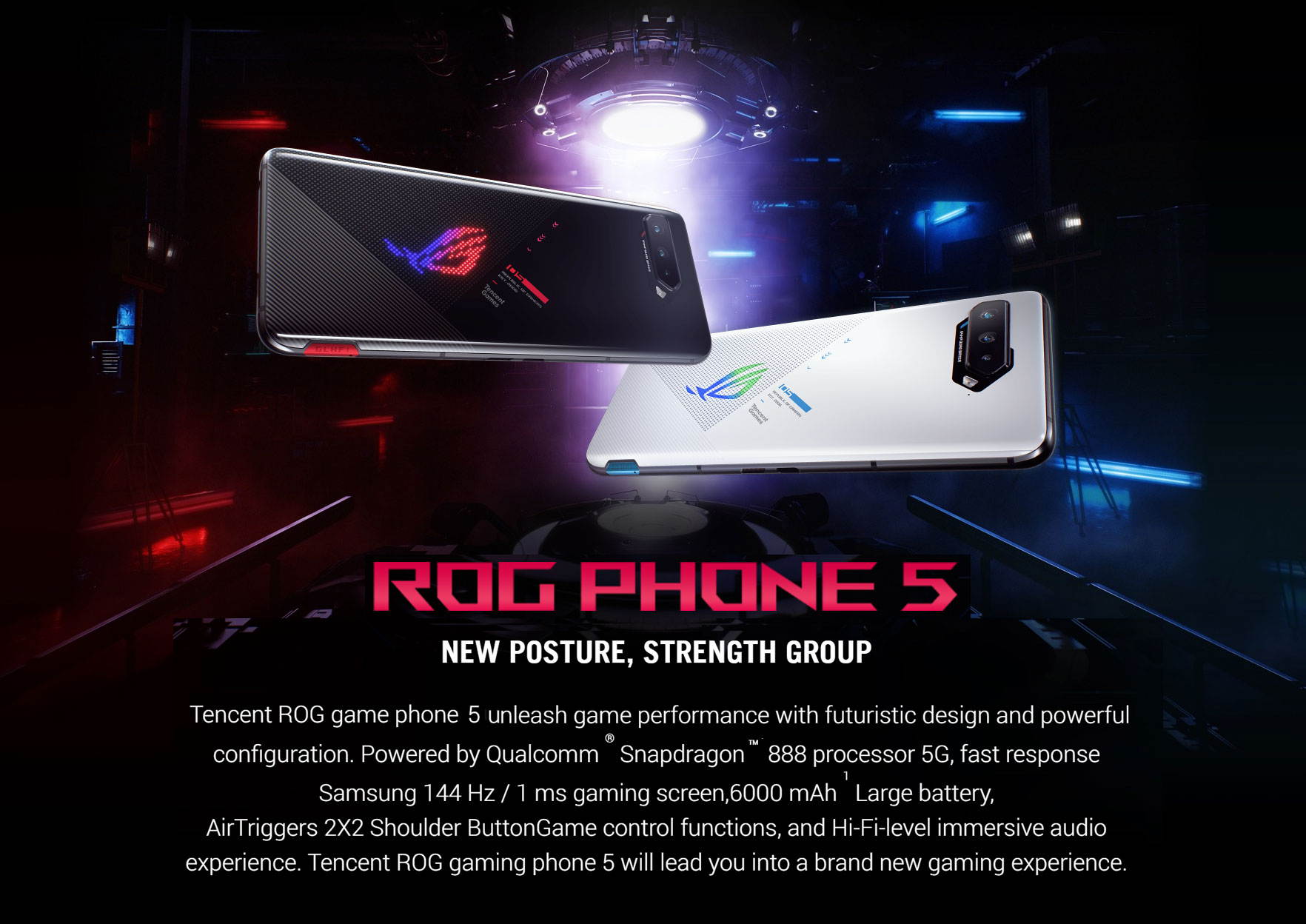 ASUS ROG Phone 5,ROG5 Phone,including cooler fan Snapdragon 888  unlocked 5G Game smartphone | GSM Only, No CDMA | international version
