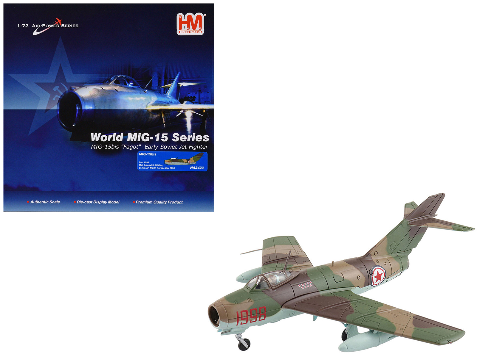 Mikoyan MIG-31K Foxhound D Interceptor Aircraft "Long Range Aviation Command" Russian Air Force "Air Power Series" 1/72 Diecast Model by Hobby Master