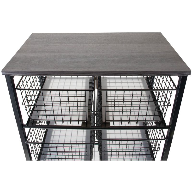 Tim Holtz Rolling Utitlty Basket Storage Cart W/5 Drawers-12.99"X14.17"X29.13" FOB:MI