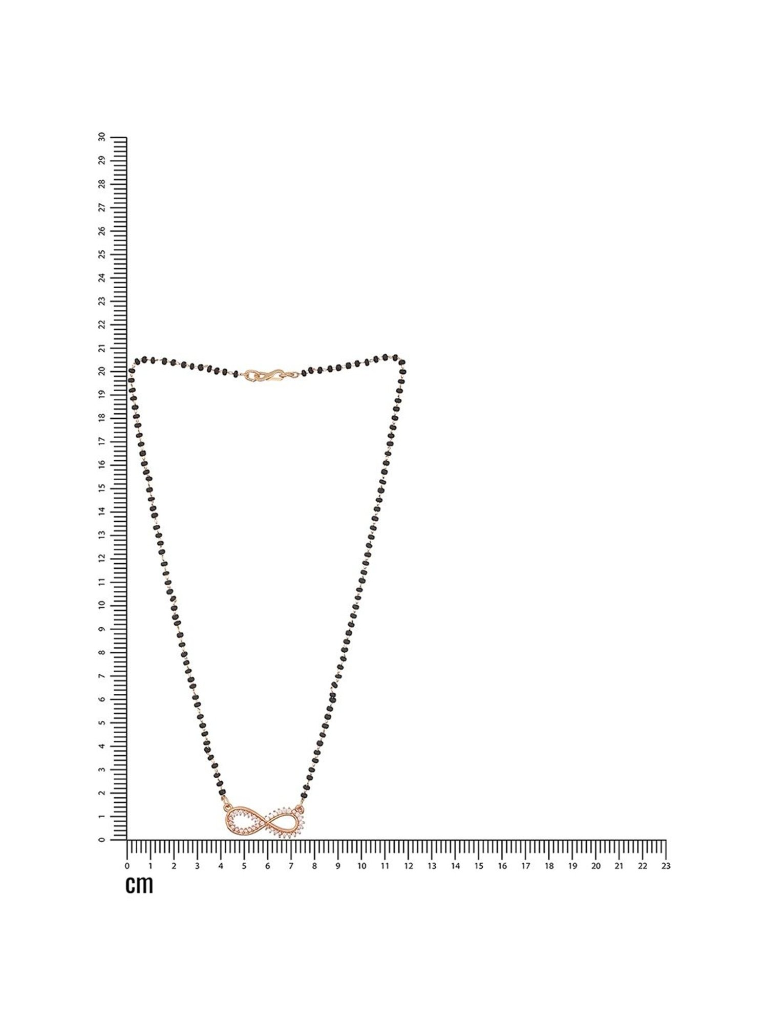 Aatmana Beaded & CZ-Studded Black Mangalsutra for Women