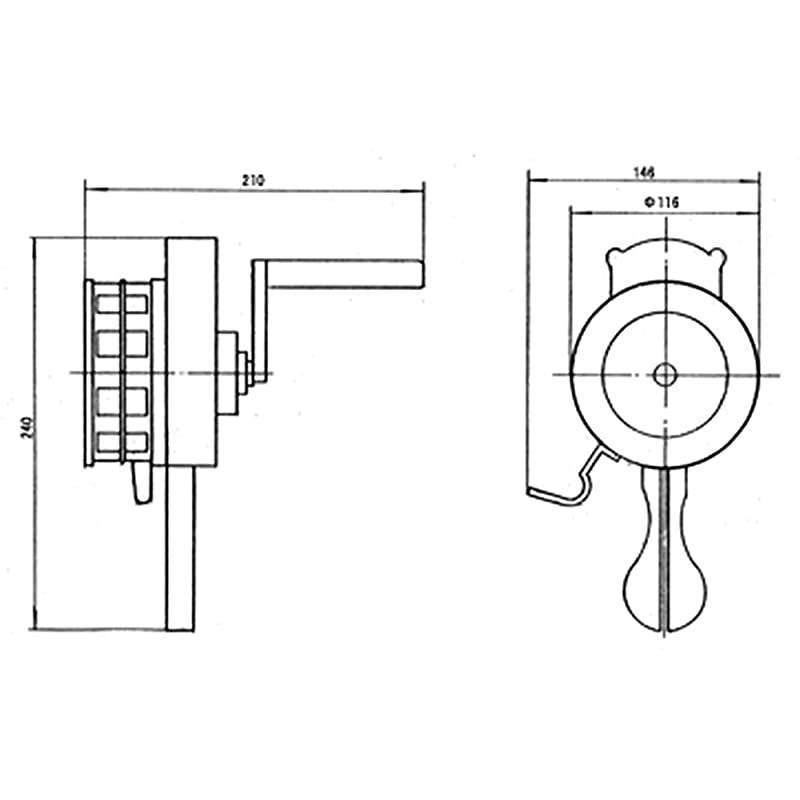 Loud Hand Crank Manual Operated Portable Metal AlarmSiren Air Raid VXS1000M