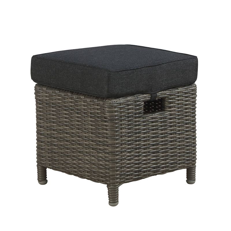 Asti 6pc Wicker Outdoor Seating Set - Gray - Alaterre Furniture