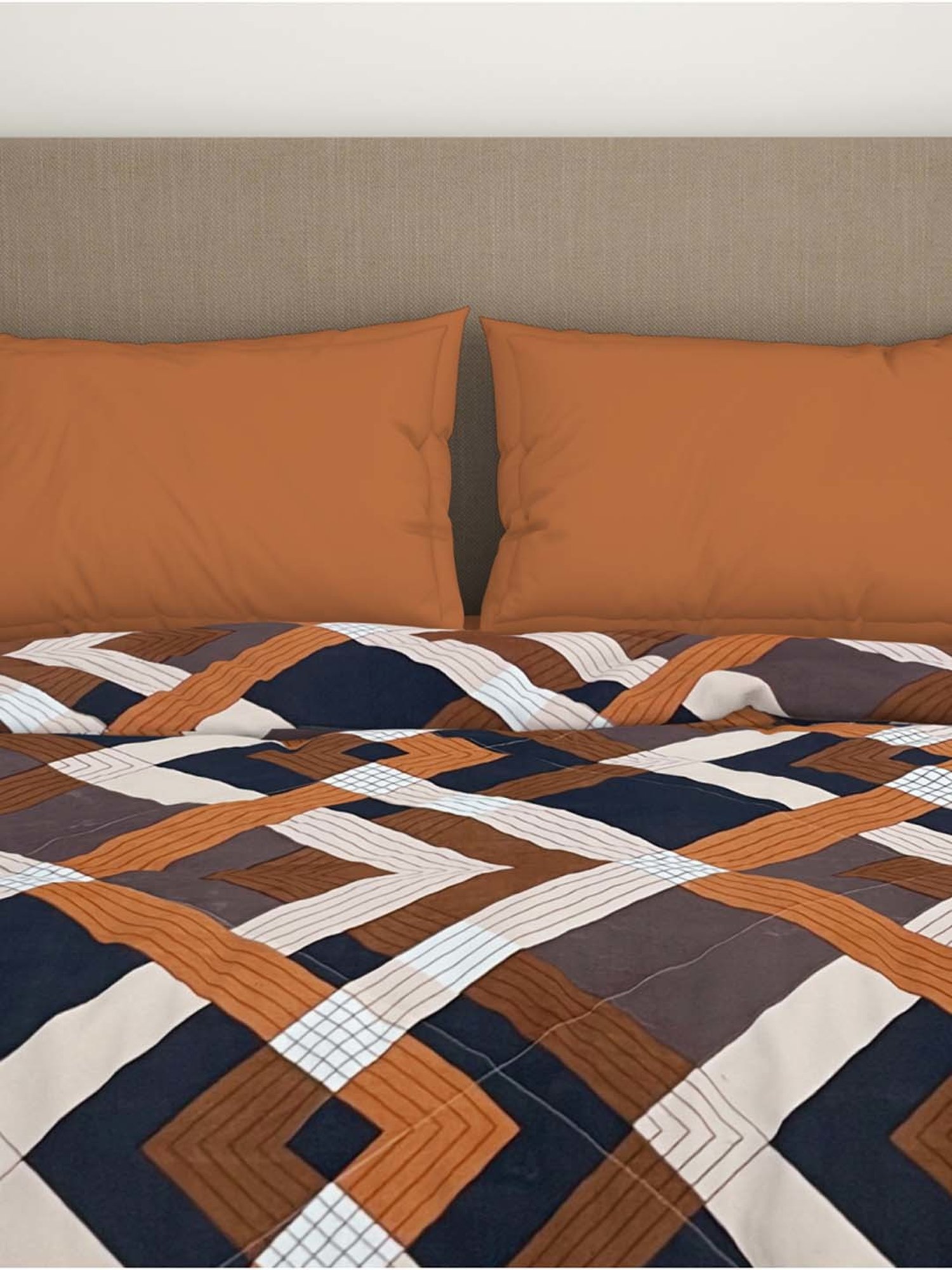 Welspun Bliss Brown Microfibre 120 GSM Shell Double Bed Quilt